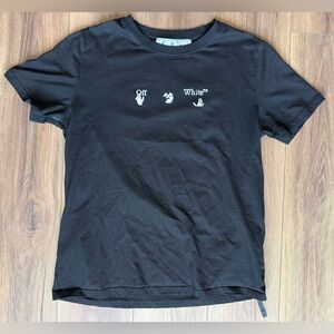 Off-White Blue Marker Arrows White T-Shirt Vergil Abloh Tee Size Medium